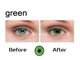 Lentes de contato para os olhos verdes, IR ou UV Lentes de Contato, Cartões Marcado